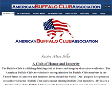 Tablet Screenshot of americanbuffaloclub.com